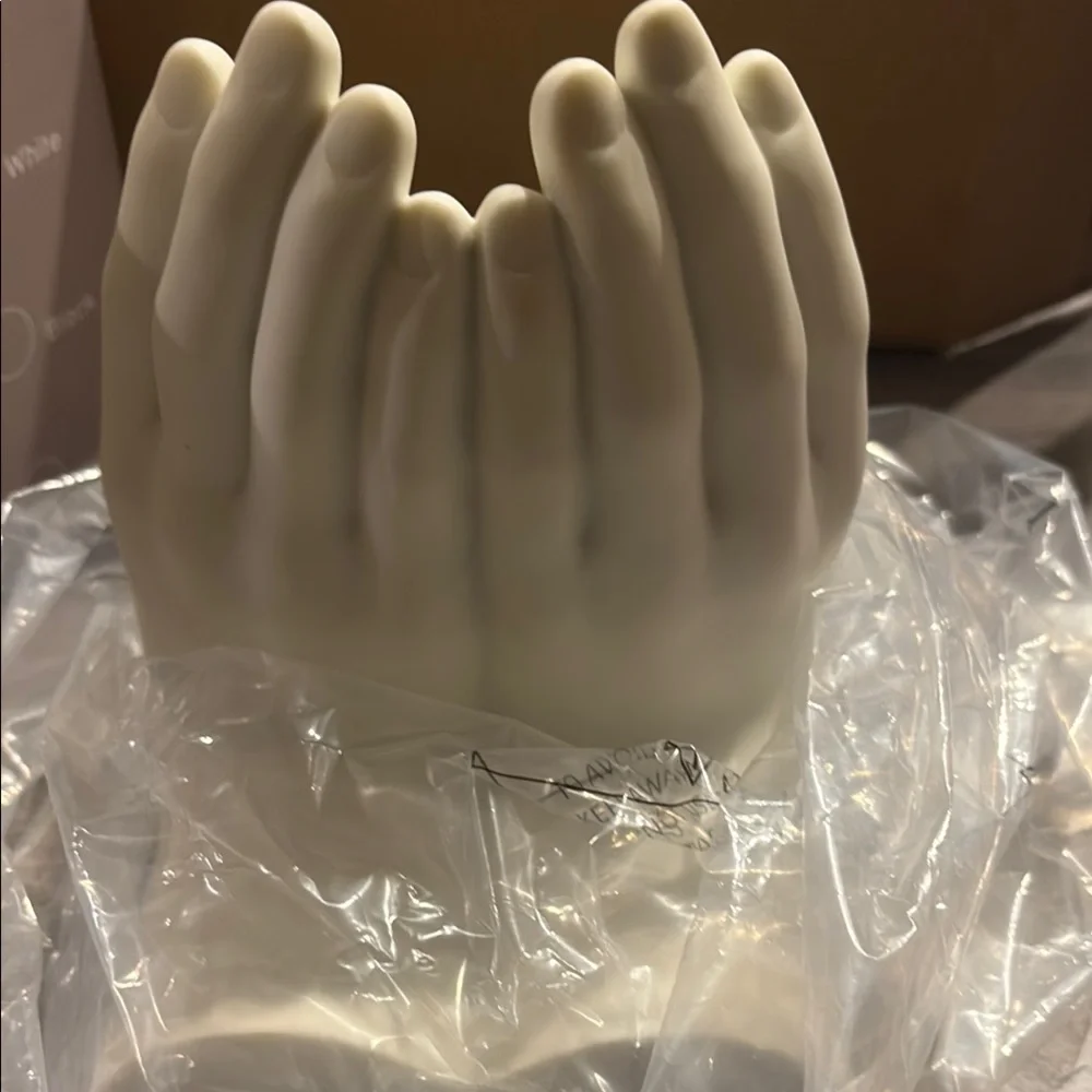 White Hand-Shaped Tablet and Book Stand